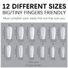 240 Pcs Long Coffin Nails Tips Matte Full Cover Soft Gel Nail Tips Pre-shaped Gelly Tips Acrylic Clear Fake Press On Nail Tips for Nail Extension Manicure Design 12 Sizes