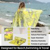4Monster Microfiber Beach Towel Quick Dry,Super Absorbent Lightweight Travel Towel for Swimmers, Sand Free Camping Towel, Beach Towels for Pool, Swim, Water Sports,Yoga,Gym,Backpacking
