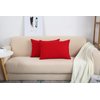 TangDepot Cotton Solid Throw Pillow Covers, 12" x 20" , Red