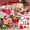 8 Pieces Christmas Dog Toys Set Christmas Plush Interactive Dog Squeaky Toys Santa Gingerbread Man Donut and Candy stuffed Toys Rope Toys Dog Santa Hat and Sock Chew Toys Gift for Medium Small Dogs