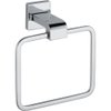 Delta 77546 Ara Wall Mount Square Closed Towel Ring Bath Hardware Accessory in Polished Chrome