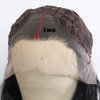 SISIFIRE 13 * 4 Inch Lace Front Wigs for Black Women Natural Curly Wave Hairline with Baby Hair Synthetic Lace Wigs Pre Pluced Wig Heat Resistant Fiber for Daily Use 24-26 inch
