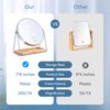 B Beauty Planet 20X Magnifying Mirror with Bamboo Base, Double Sided Magnifying Mirror with 20X/1X Magnification, 360° Swivel Tabletop Mirror with Storage Stand, Round Makeup Mirror for Bedroom 8IN