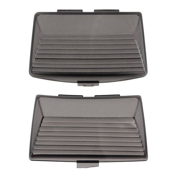NTHREEAUTO Smoked Fender Tip Light Lenses Cover Mud Guards Lights Compatible with Harley FLHR FLHT FLSTC(Front & Rear)
