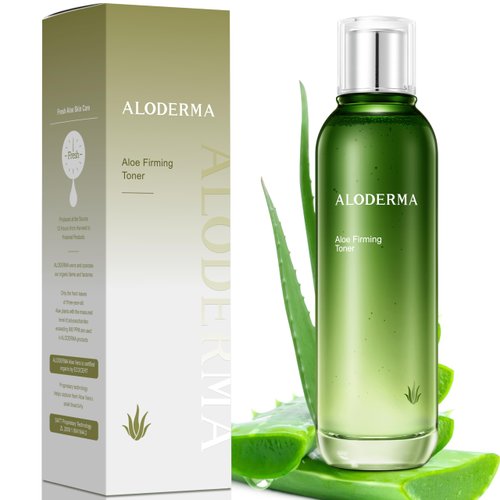 Aloderma Firming Skin Toner with 91% Organic Aloe Vera - Natural Facial Toner for Women with Natural Botanicals to Diminish The Appearance of Fine Lines & Wrinkles - Aloe Vera Facial Toner - 4.2 Oz