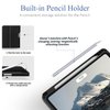 Antbox for iPad Pro 11 Inch Case 2024 M4, Premium Vegan Leather, Supports Pencil Pro and Pencil (USB-C), Auto Sleep/Wake Function, Built-in Pencil Holder (Black)