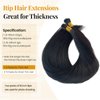 I Tip Hair Extensions Human Hair 22 Inch Black Hair Extensions I Tip Real Human Hair 50g 50s/Pack Full Head Keratin Bond Hair Extensions I Tip Natural Black Extensions for Women