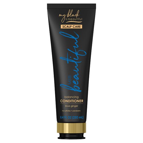 MY BLACK IS BEAUTIFUL Balancing Sulfate Free Conditioner for Dry and Damaged Hair, Blue Ginger Mint, 8.4 fl oz