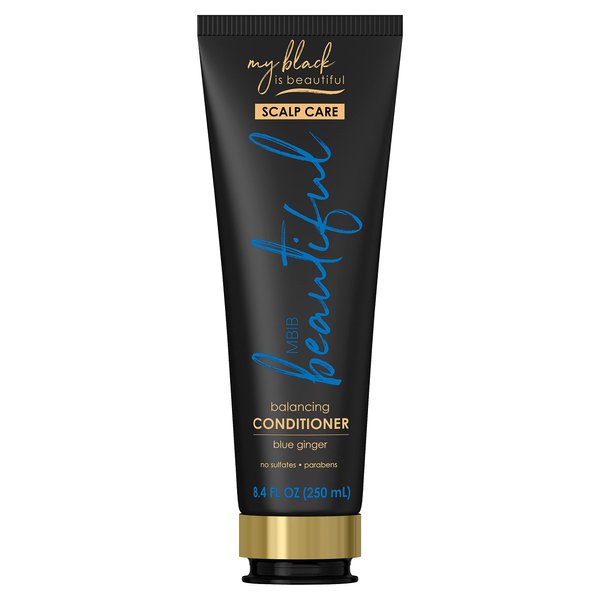 MY BLACK IS BEAUTIFUL Balancing Sulfate Free Conditioner for Dry and Damaged Hair, Blue Ginger Mint, 8.4 fl oz