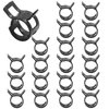 Rierdge 20 Pcs 3/8 Inch ID Spring Band Type Clamps, 10mm Fuel Hose Clamps Fasteners, Black Spring Hose Clip for Fuel Hose Line Water Pipe Air Tube Hose