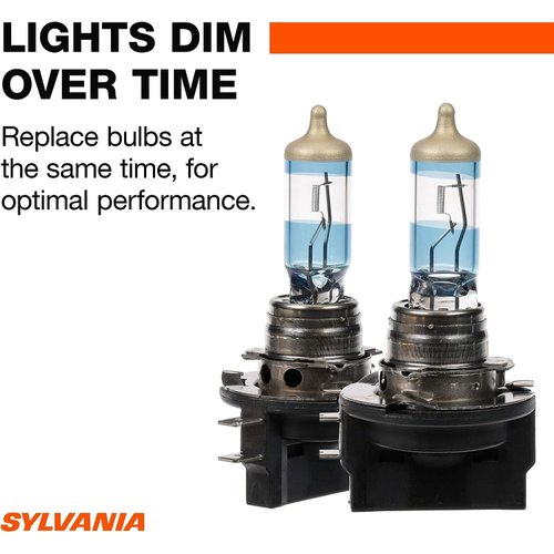 SYLVANIA - H11B SilverStar Ultra - High Performance Halogen Headlight Bulb, High Beam, Low Beam and Fog Replacement Bulb, Brightest Downroad with Whiter Light, Tri-Band Technology (Contains 2 Bulbs)