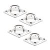 MARINE CITY U-Shaped Pad Eye, Polished Finish Stainless Steel (2-3/8 x 1-1/2 inches), Durable, Corrosion-Resistant, Easy to Install for Marines, Boats, Ships, Kayaks, and Outdoor Use (Pack of 4)