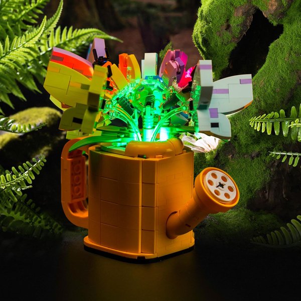 Bourvill LED Light for Lego Creator 3 in 1 Flowers in Watering Can 31149 Set, Classic Version Light Lighting Building Blocks Model Compatible with Lego 31149(Lights Only, No Model)