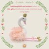 Mikee Fluffie Plush Toy Stuffed Animals Ballet Swan for Girls 12in Tall,Valentines Day Plushies Easter Stuffed Animals for Kids