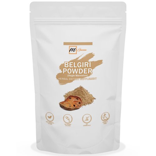 mGanna 100% Natural Belgiri | Aegle Marmelos | Bael Phal Dry Bel | Wood Apple Powder for Healthy Hair and Skin 227 GMS / 0.5 LBS