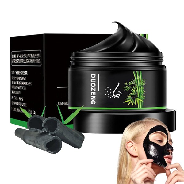 DuoZeng Blackhead Remover Mask, Blackhead Peel Off Face Mask Nose Blackhead Pores Acne, Deep Cleansing Charcoal Face Mask for All Skin Types, Unisex(120g/4.23oz)