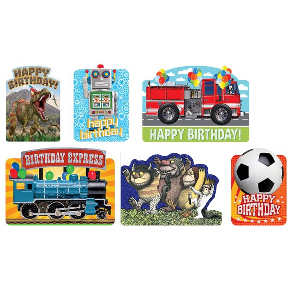 Playhouse Best Buddies Card Store Quality Embellished Set of 6 Birthday Cards & Envelopes