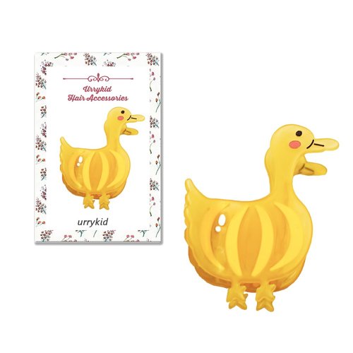 Urrykid Animal Hair Clip, Cute Duck Claw Clip - 2.95-inch Acetate Fiber and Alloy, Hair Clips for Women, Fun Hair Clips for Women