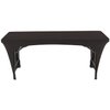 Iceberg Igear Fabric Table Cover, Open Design, Polyester/spandex, 30" X 72", Black