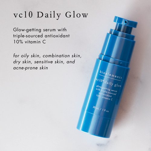 Bioelements vc10 Daily Glow - 1 fl oz - Glow-Getting Serum with Triple-Sourced Antioxidant 10% Vitamin C - All Skin Types - Vegan, Gluten Free