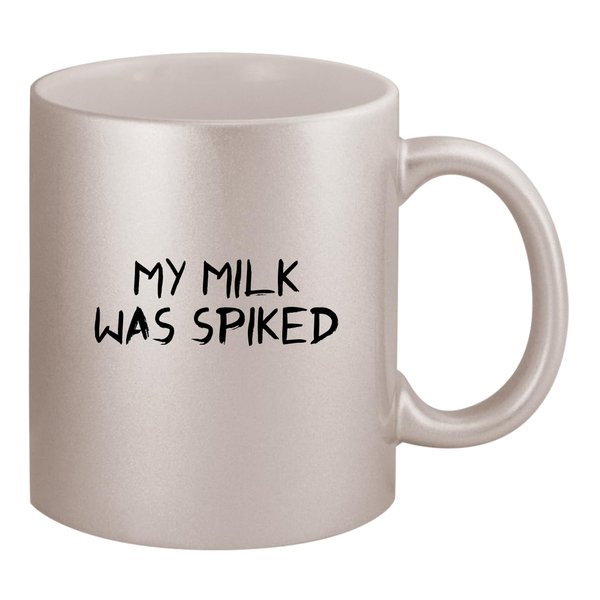 Molandra Products My Milk was Spiked - Ceramic 11oz Silver Coffee Mug