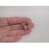 Small mini rose gold star shaped hair claw clip with crystals