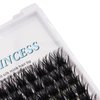 Bodermincer 72 Cluster Bundles 3D Effect Glue Bonded Individual LashEyelash Extensions Natural Style (14MM)