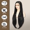 X-TRESS 32 Inch Black Wig Straight Hd Lace Front Wigs For Women 13x4 Synthetic Lace Front Glueless Wig Pre Plucked Baby Hair