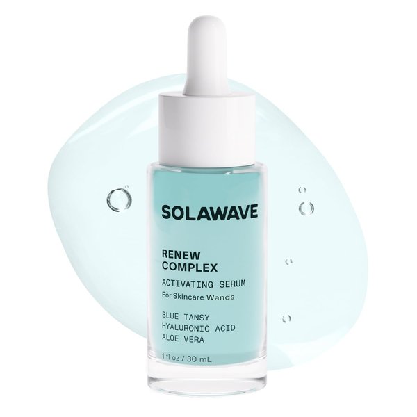 Solawave Renew Complex Serum for Face and Neck | Boost the Effects of SolaWave Facial Wand | Red Light Therapy for Face and Microcurrent Facial Device for Anti-Aging and Skin Tightening | Pack of 1