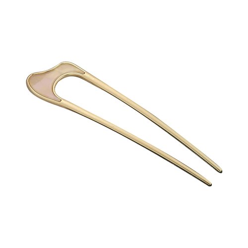 Silver Chinese Metal U Shaped Hair Fork Clip Vintage 2 Prong Updo Chignon Pin Bun Holder Simple Hairpin，Hair Styling Pins，Hair Accessories