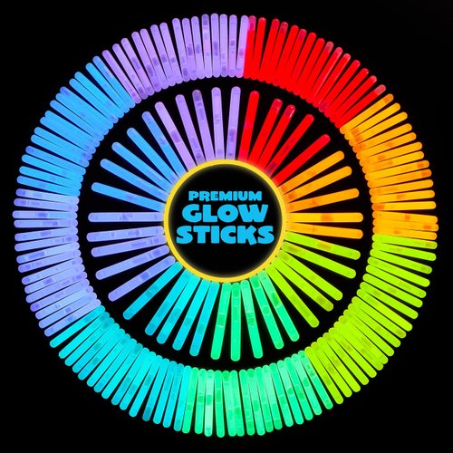 JOYIN 200 Pcs Mini Glow Sticks Bulk with 8 Colors for Party Supplies, Glow-in-The-Dark, Easter Basket Stuffers, Easter, Party Supplies, 4th of July, Independent Day
