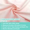 American Baby Company Fitted Crib Sheet 28" x 52", Soft Breathable Neutral 100% Cotton Jersey Sheet, Blush, for Boys and Girls, Fits Crib and Toddler Bed mattresses