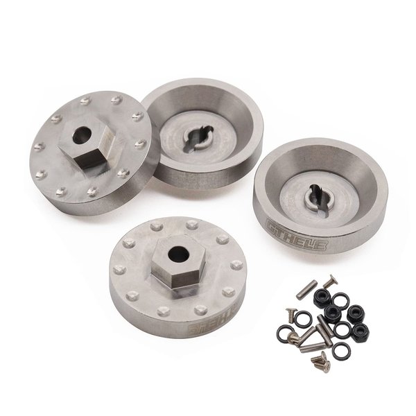 GTHELE Stainless Steel Wheel Weights Hex Adapter 7mm for AXIAL SCX24 Deadbolt C10 Jeep JLU Gladiator Bronco Upgrades 1/24 RC Crawler Car
