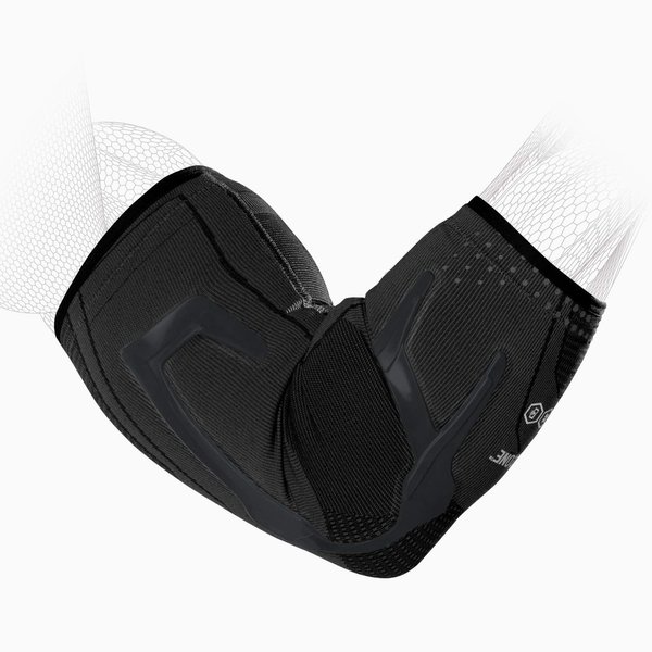 DonJoy Performance TRIZONE Compression Sleeve: Elbow Support Brace, Black, Medium