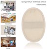 10-Pack Exfoliating Loofah Sponge Pads - Natural Luffa & Terry Cloth, Body Scrubbers for Shower & Bath