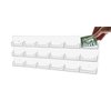 Marketing Holders Wall Business Card Holder with Hanging Hardware for 3.5" x 2" Gift Cards Clear Acrylic 18 Slot Display Holds 50 Contact or 30 Membership Cards No Assembly