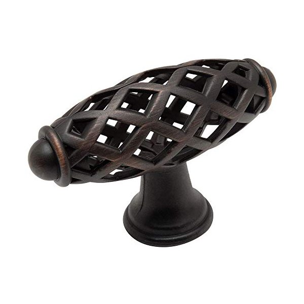 Cosmas 10 Pack 1749ORB Oil Rubbed Bronze Cabinet Hardware Birdcage Knob