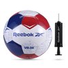 Reebok Recreational Soccer Ball, Premium TPU Composite Leather Cover, Soft Touch EVA Foam Backing, Includes Pump & Needle, VR-3K Series