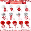Funrous Peppermint Candy Hanging Swirls Decorations for Ceiling - Red and White Holiday Party Streamers