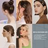 Cptots Small Hair Barrettes For Women No Slips Metal Snap Hair Clips For Thin Hair And Fine Hair,Brown Yellow,20 PCS,1.97 x 0.5 Inches