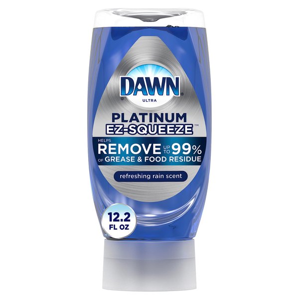 Dawn EZ-Squeeze Platinum Dishwashing Liquid Dish Soap, Refreshing Rain Scent, 12.2 fl oz