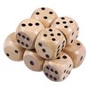 Toddmomy Wooden 6 Sided Dice Game Dice 10Pcs Wooden Dice 16mm Dice with Numbers 1-6 Wooden Dice Set Party Favors for Table Games