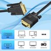 Kirzi DVI(Sources) to VGA (Display) Cable, Uni-Directional DVI-D 24+1 to VGA Cord, Gold-Plated Connectors, 1080P Full HD for HDTV, PC, Host, Laptop, Monitor, Projector, Black Cable (6.6ft)