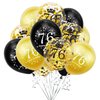 SHUNTAI 76th Birthday Balloons Black and Gold 76th Birthday Decorations for Men Women Latex Confetti Balloon 76 Year Old Theme Happy Birthday Party Supplies 15 Pack 12 inch (76 birthday decor)