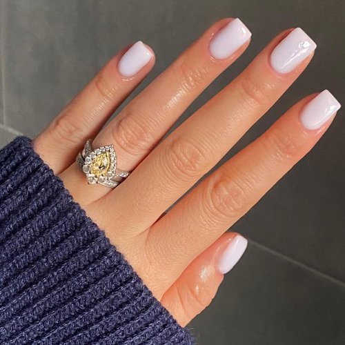 Short Press on Nails Square New Year Colors, Gel Made Solid Color Gel White Glossy Nail Decoration Acrylic Nails, False Nails Stick Glue on Nails Kit, 24 Pcs