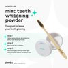 Zimba Activated Day & Night Whitening Powder Kit - Minty (30 g) and Activated Organic Charcoal Teeth Whitening Powder (30 g) with a Free Bamboo Toothbrush for Coffee, Wine, Tobacco, and Other Stains