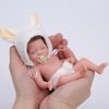 BABESIDE Miniature Reborn Baby Dolls Silicone Full Body - 6-Inch Soft Body Mini Realistic-Newborn Tiny Baby Dolls with Real Life, Gifts Box & Feeding Bottle for Kids 12+