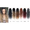 24inch Goddess Locs Crochet Braids Ombre Wavy Faux Locs Crochet Hair Curly Ends Dreadlocks Synthetic Braiding Hair Extensions (6Packs, 1B/30)