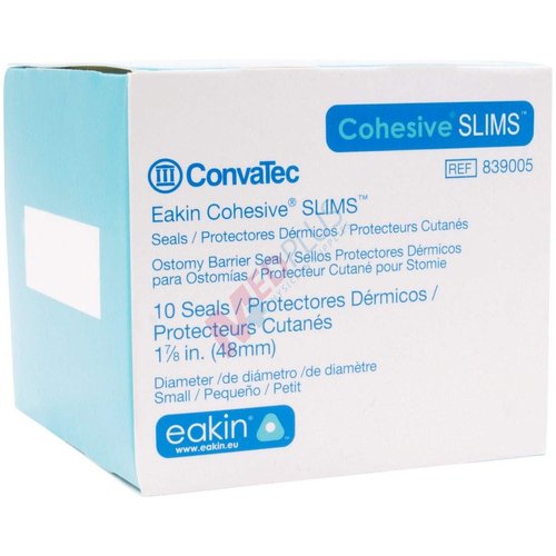 ConvaTec Eakin Cohesive Slim Ostomy Barrier Seals, 2 Inch Diameter, Box of 10