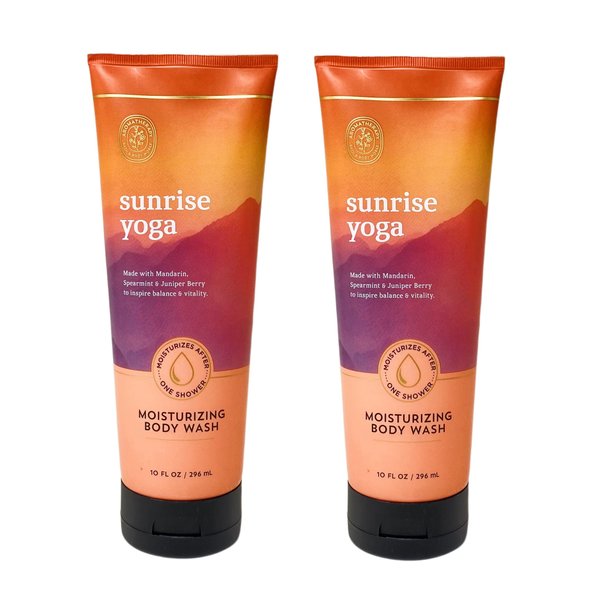 Bath & Body Works Aromatherapy Sunrise Yoga 2 Pack Moisturizing Body Wash Gift Set - 10 fl oz / 296 mL each